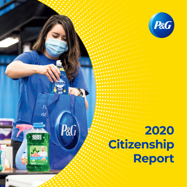 Citizenship Report 2020 cover with a woman packing products